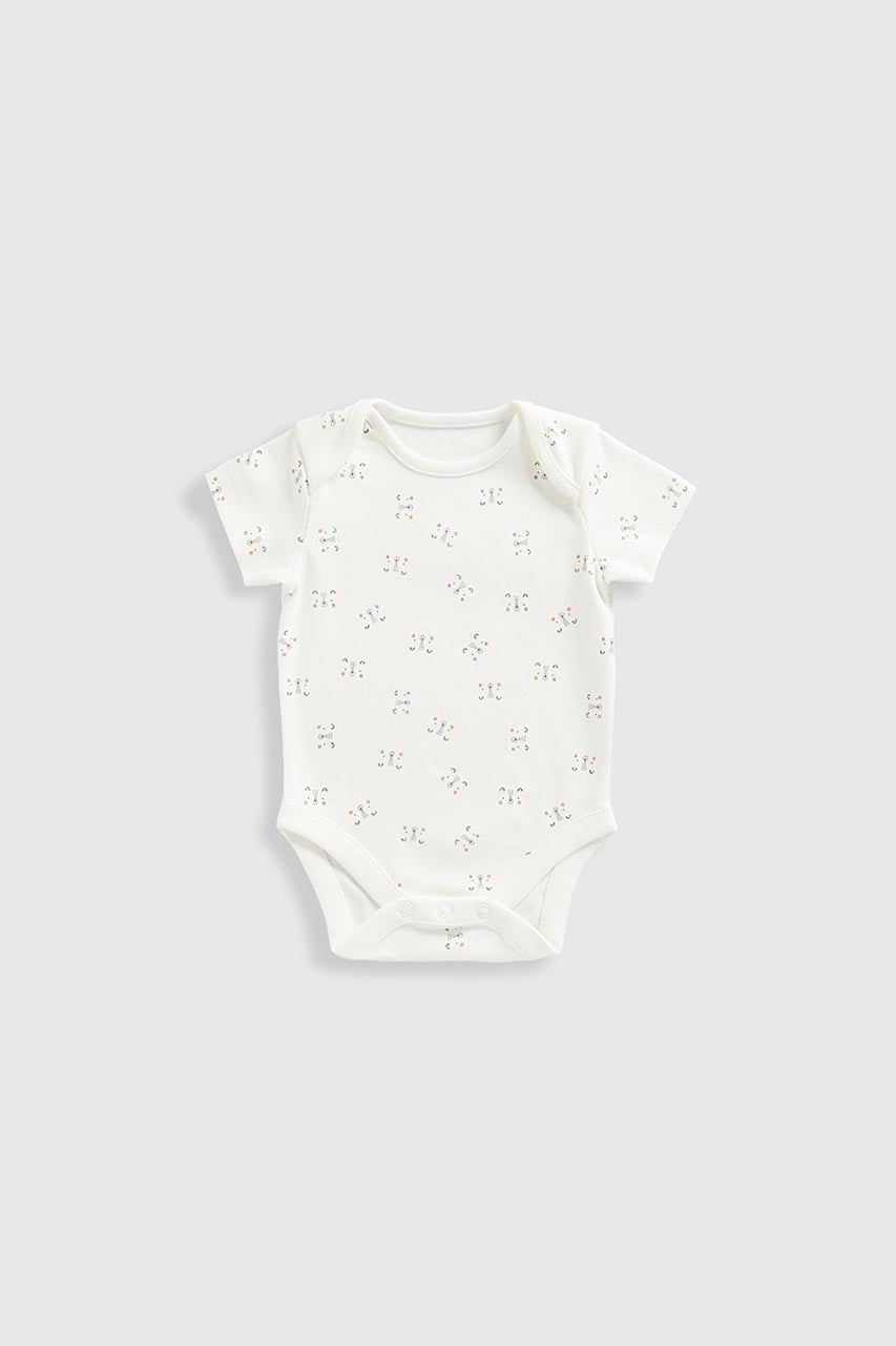 Bear Short-Sleeved Bodysuits - 5 Pack
