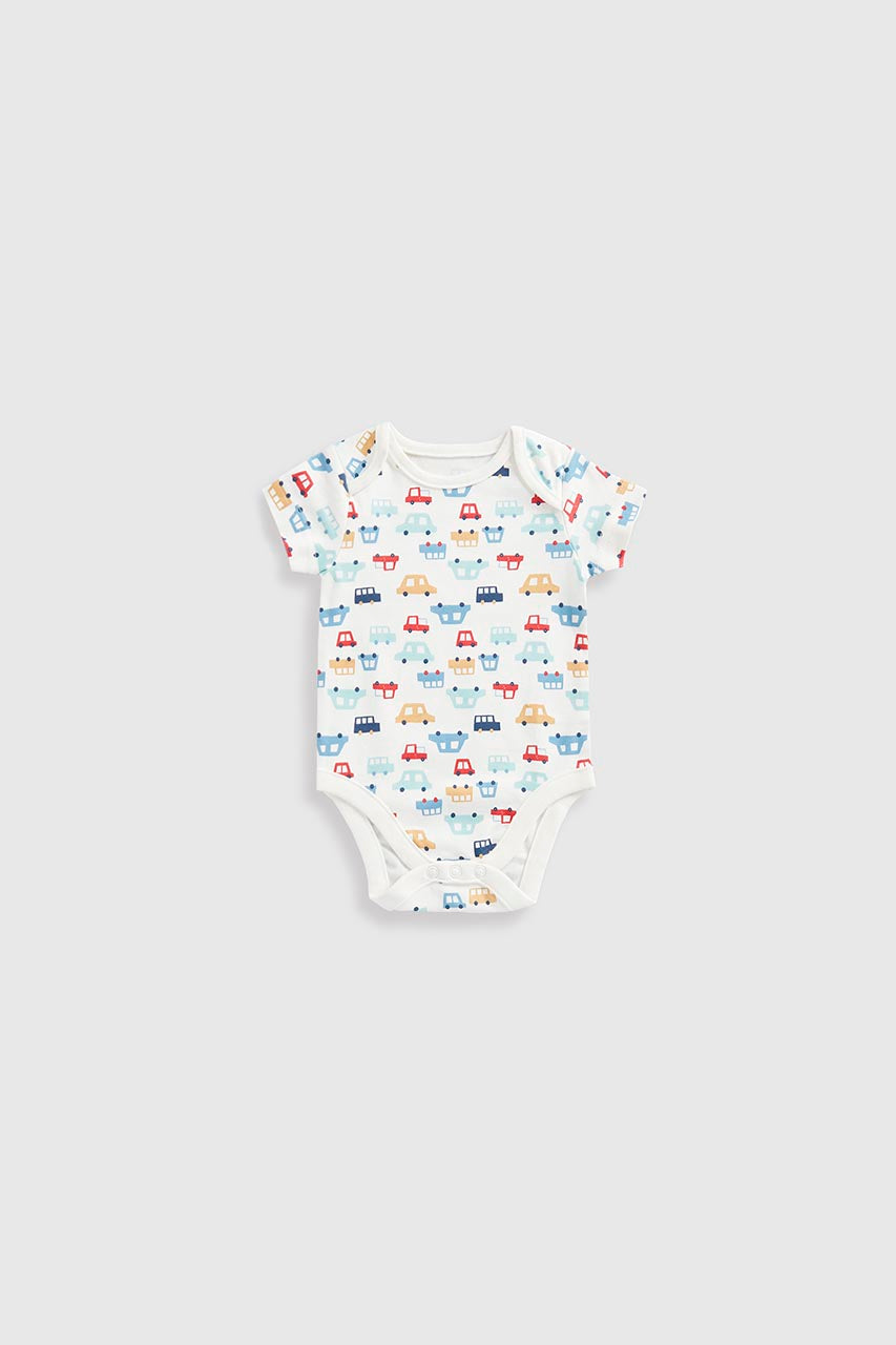 Cars Short-Sleeved Bodysuits - 5 Pack