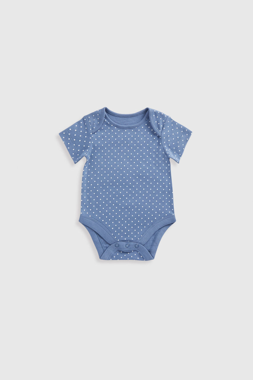 Ditsy Short-Sleeved Bodysuits - 5 Pack