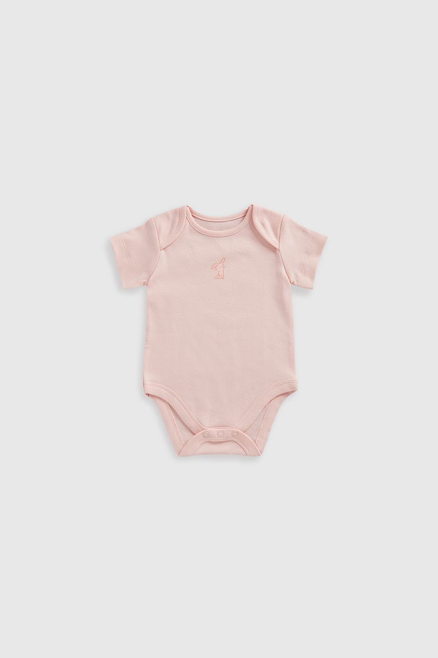 Bunny Short-Sleeved Bodysuits - 5 Pack