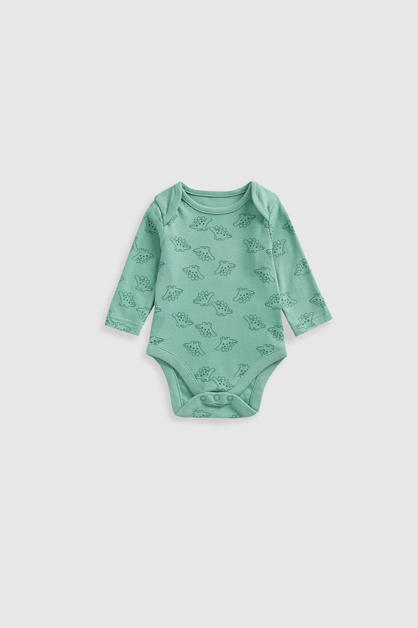 Dinosaur Long-Sleeved Bodysuits - 5 Pack