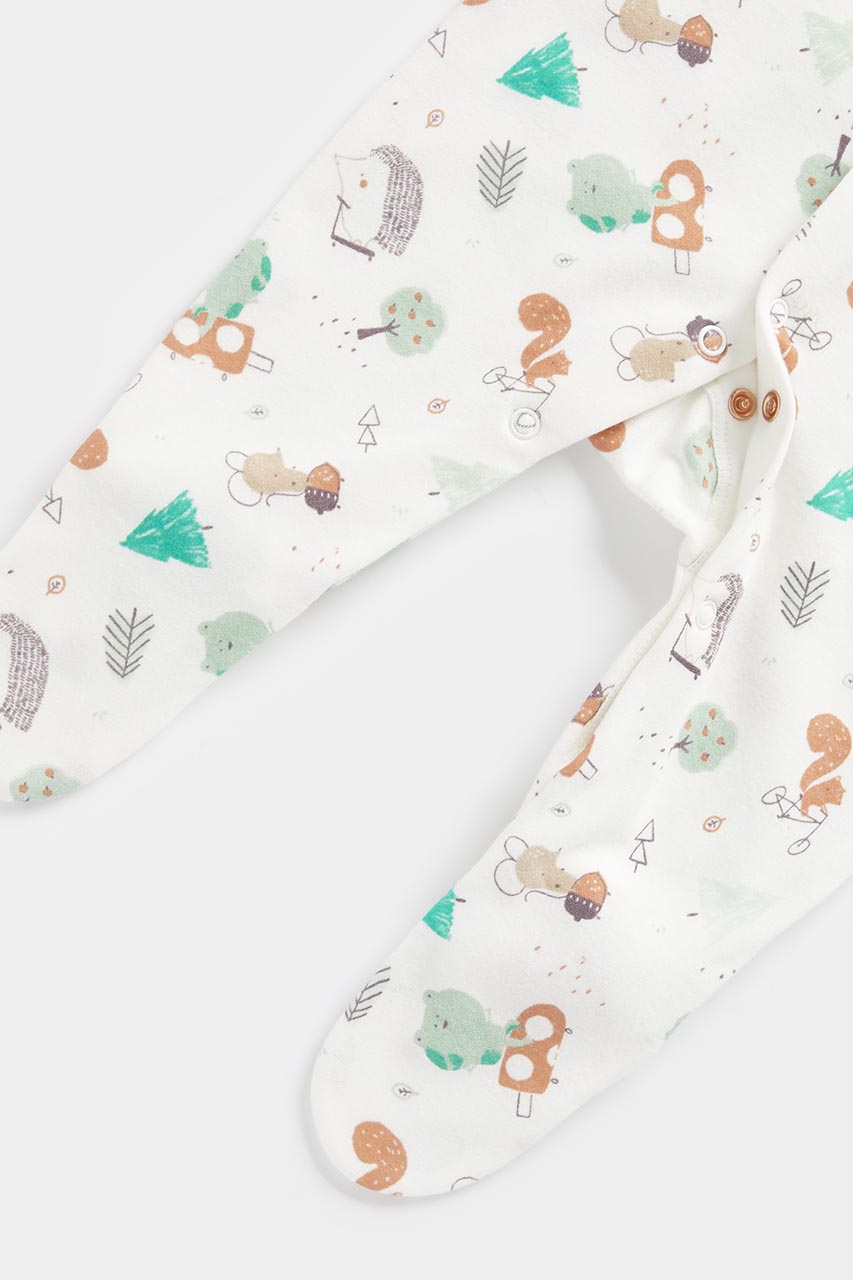 Forest Friends Baby Sleepsuits - 3 Pack