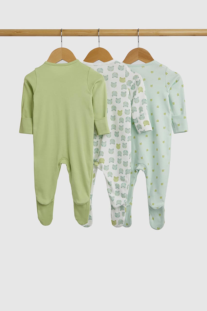 Frog Baby Sleepsuits - 3 Pack