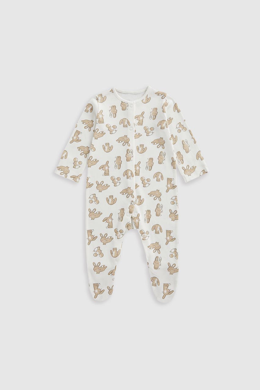 Bunny Baby Sleepsuits - 3 Pack