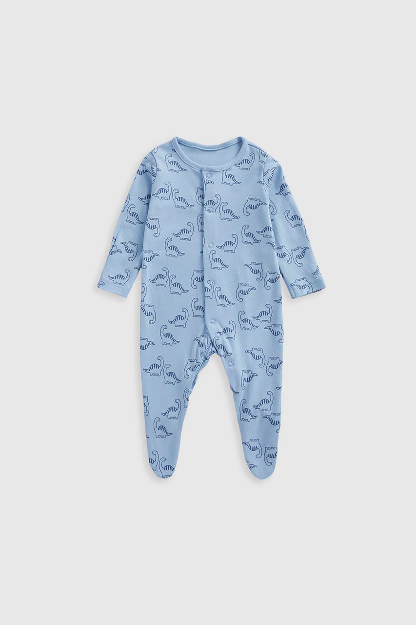 Dinosaur Baby Sleepsuits - 3 Pack