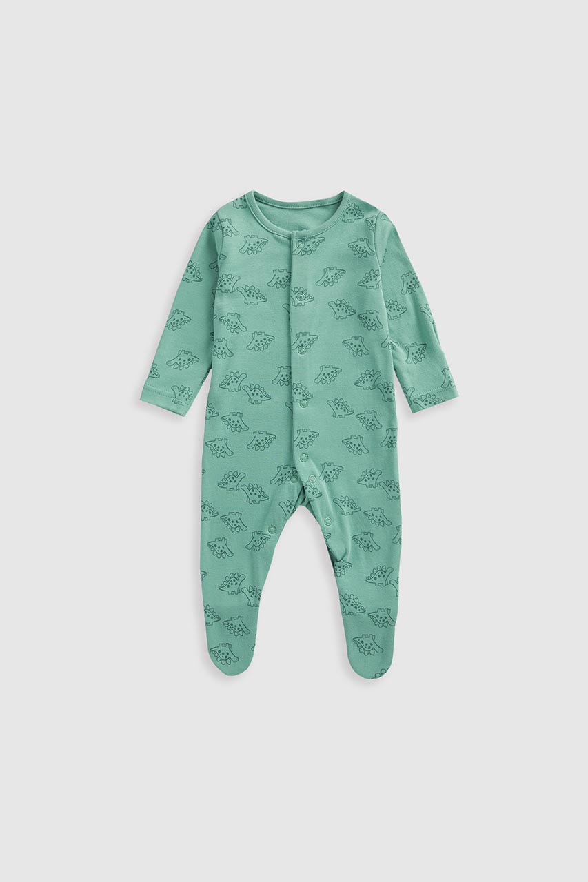 Dinosaur Baby Sleepsuits - 3 Pack