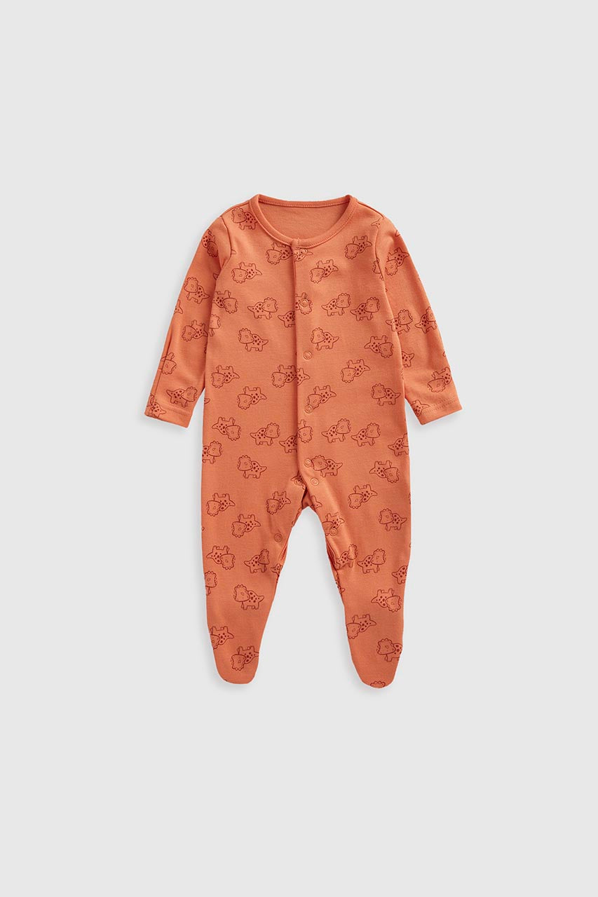 Dinosaur Baby Sleepsuits - 3 Pack