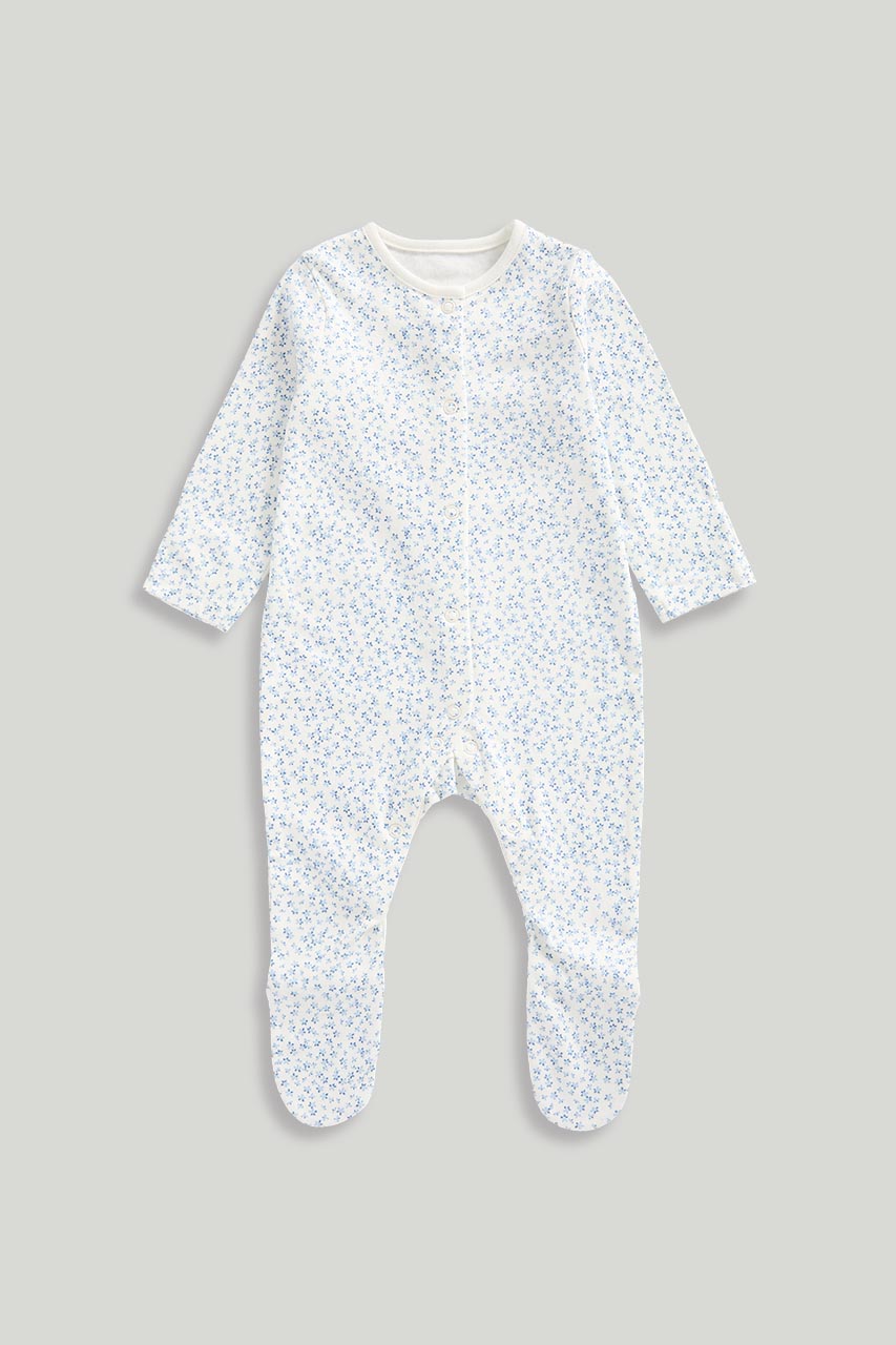 Ditsy Baby Sleepsuits - 3 Pack