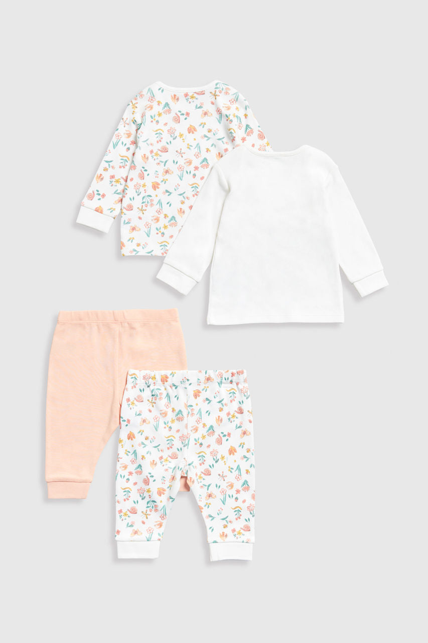 Floral Garden Baby Pyjamas - 2 Pack