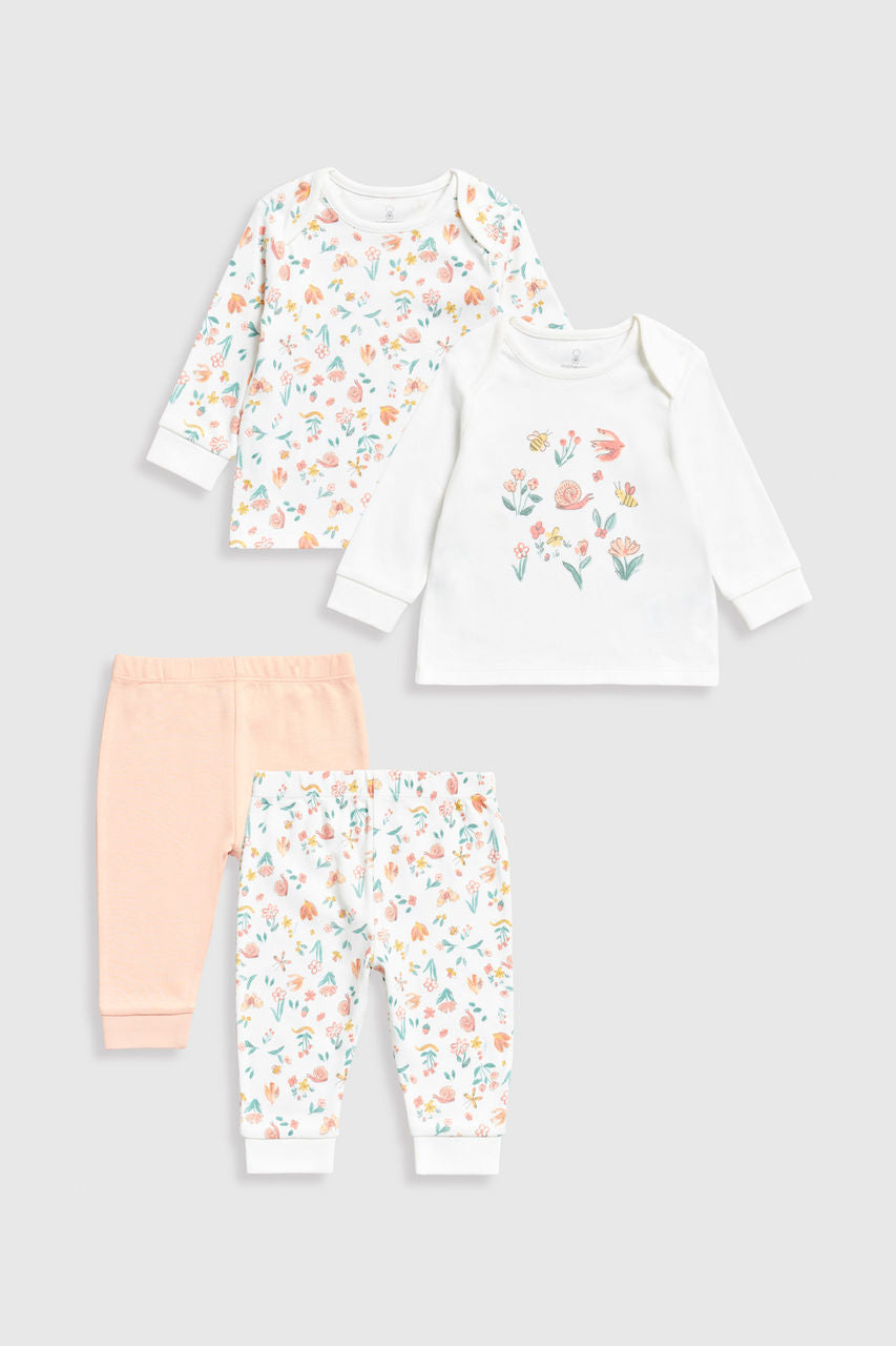 Floral Garden Baby Pyjamas - 2 Pack