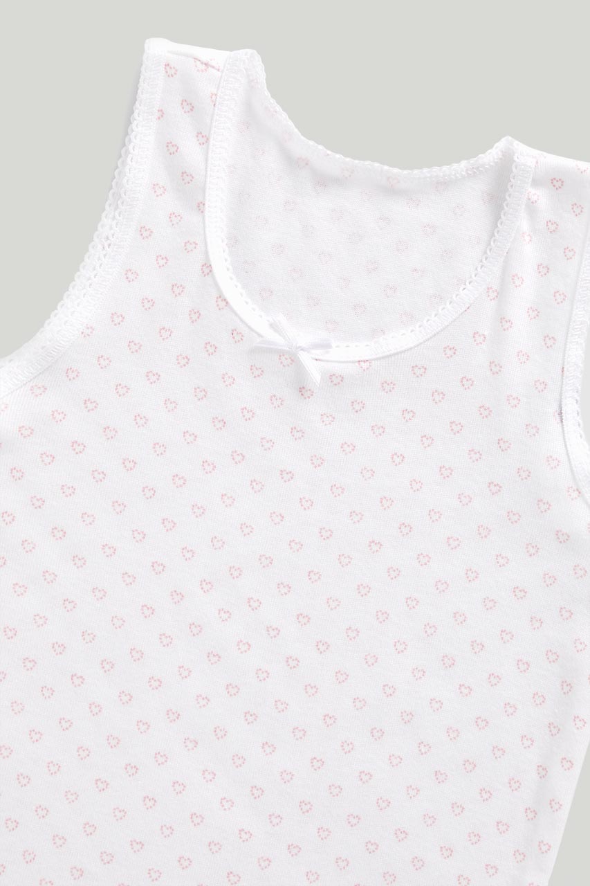 Pink and White Sleeveless Vests - 3 Pack