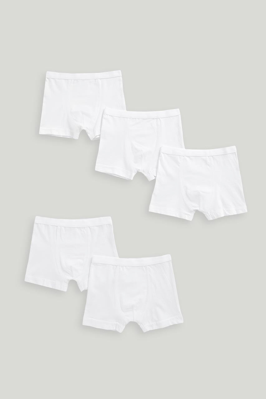 White Trunk Briefs - 5 Pack