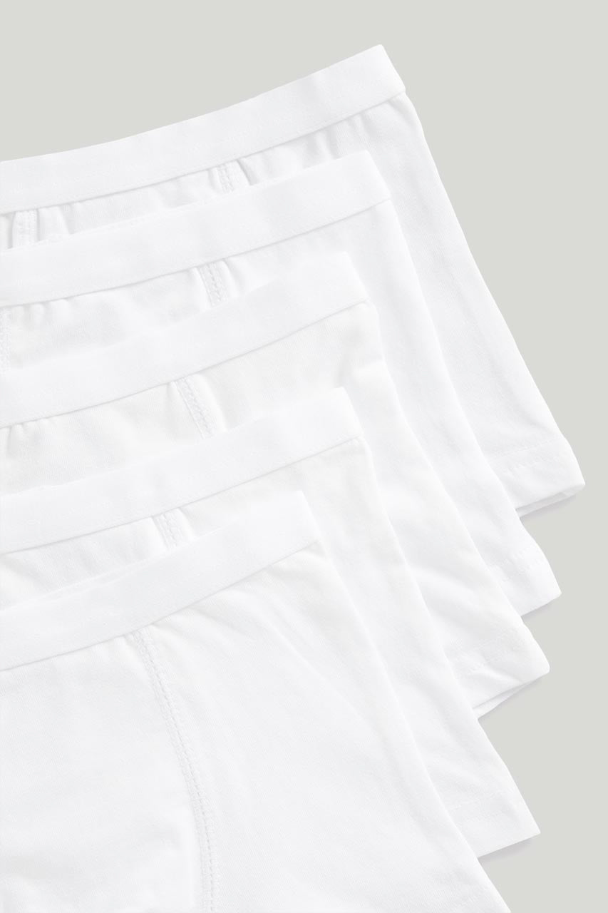 White Trunk Briefs - 5 Pack