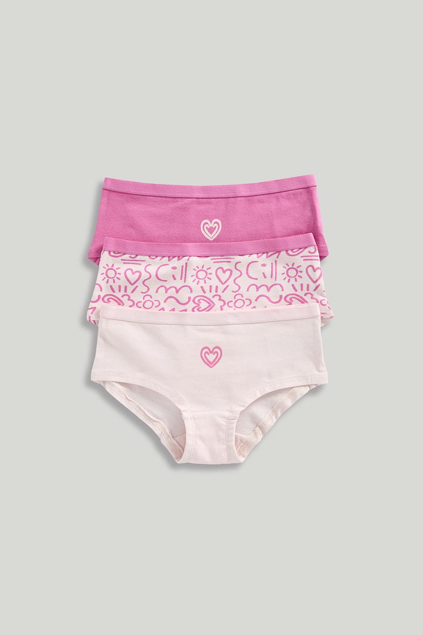 Hearts Hipster Briefs - 3 Pack