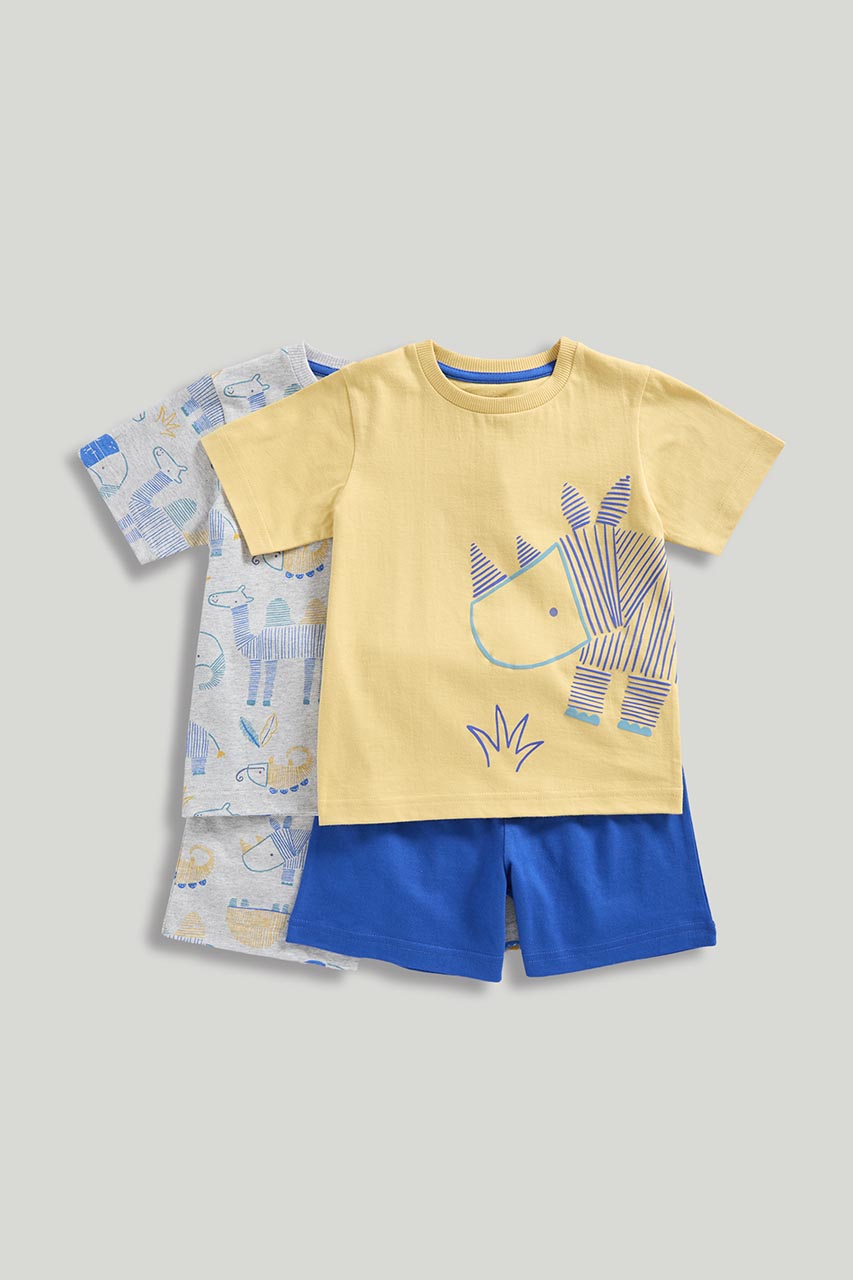 Safari Animal Short Pyjamas - 2 Pack