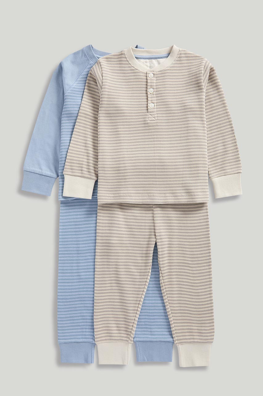 Striped Waffle Pyjamas - 2 Pack – Mothercare Philippines