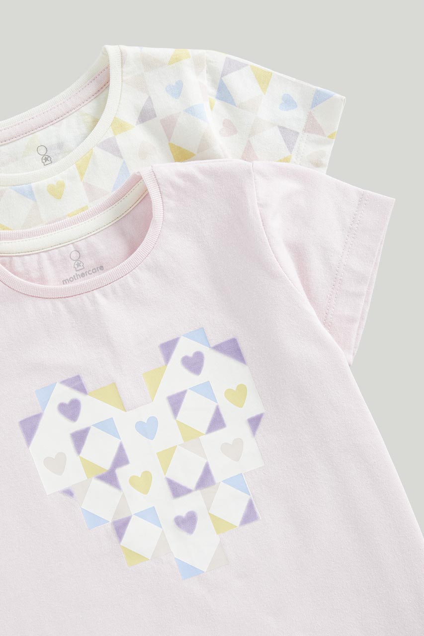 Heart Tile Short Pyjamas - 2 Pack
