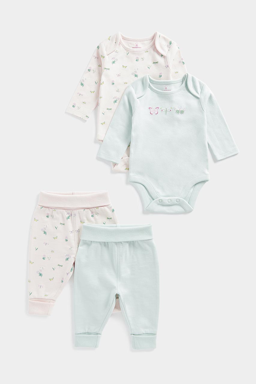 Pretty Bodysuits And Joggers - 4 Piece Set