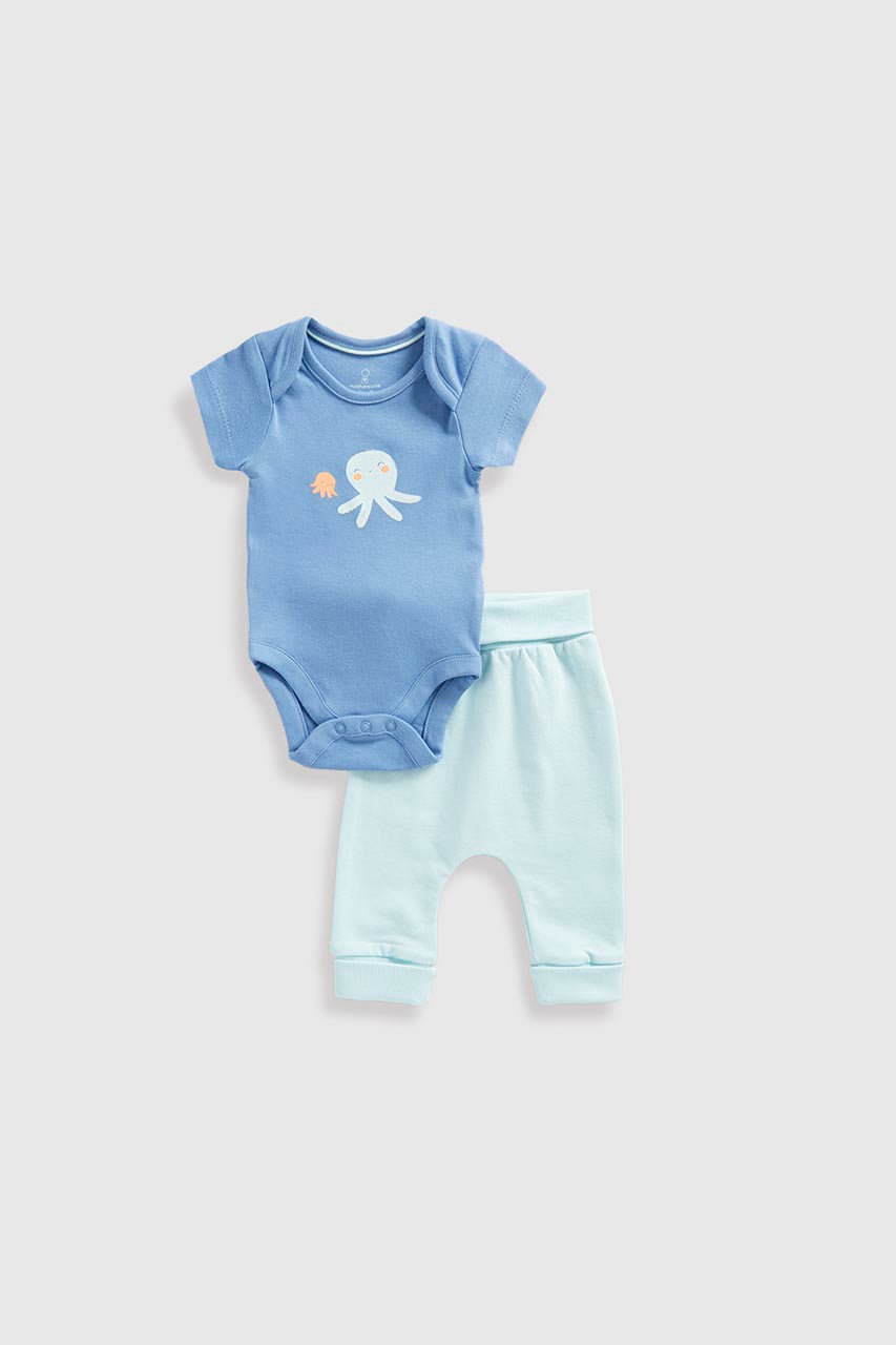 Ocean Bodysuit And Jogger Set