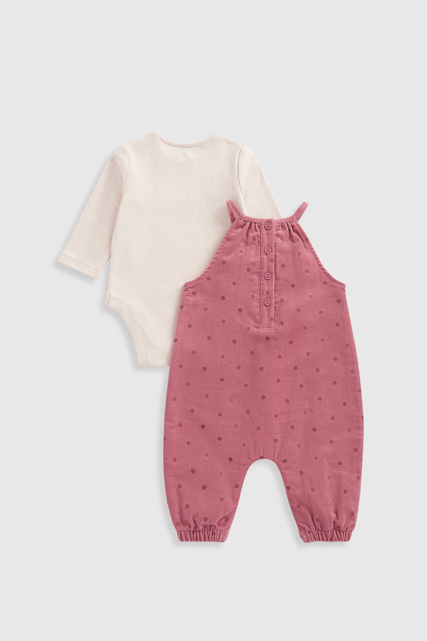 My First Cord Dungarees and Bodysuit Set