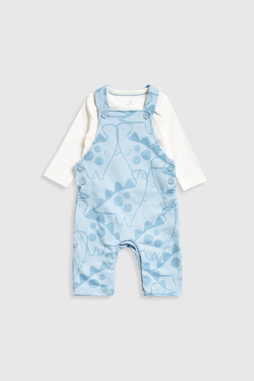 Dinosaur Dungarees and Bodysuit Set