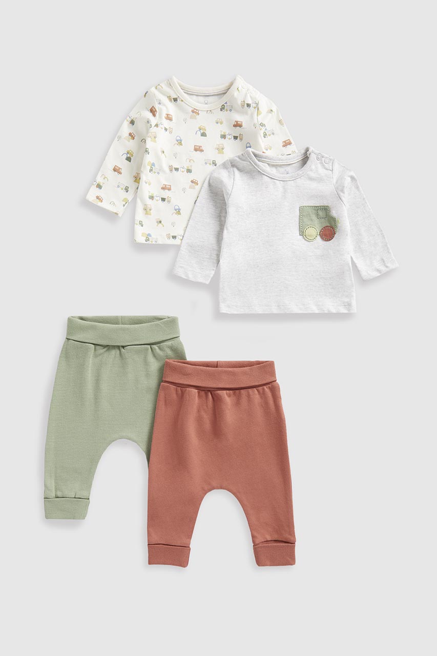 Vehicles Tops and Joggers 4-Piece Set