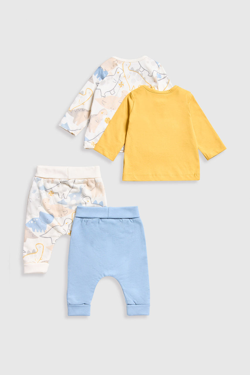 Dinosaur T-Shirts and Joggers 4-Piece Set