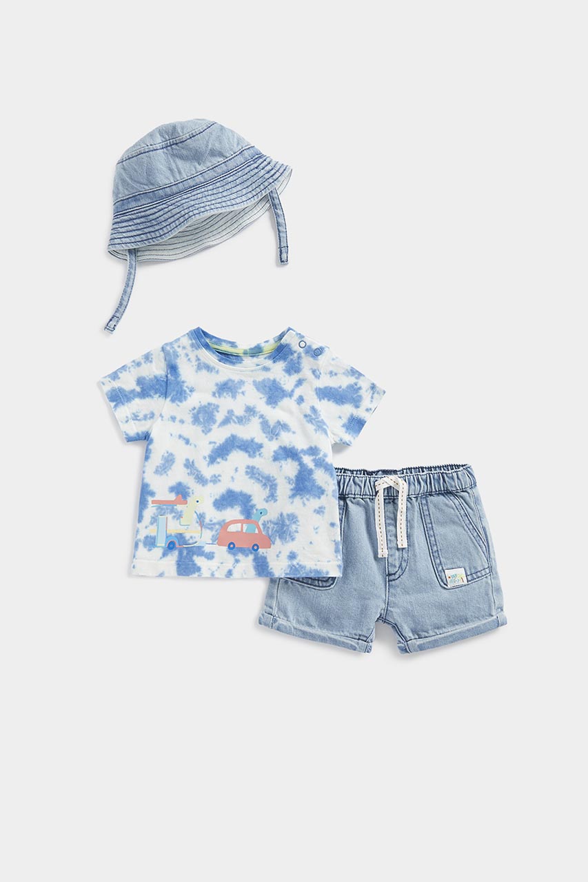 Mothercare Dino T-Shirt, Shorts and Hat Set