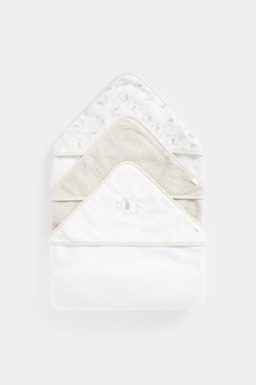 Mothercare Cuddle and Dry Hooded Towels - 3 Pack