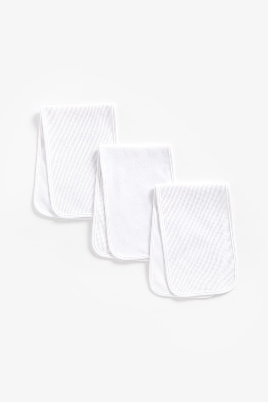 Mothercare Reversible Burp Cloths - 3 Pack