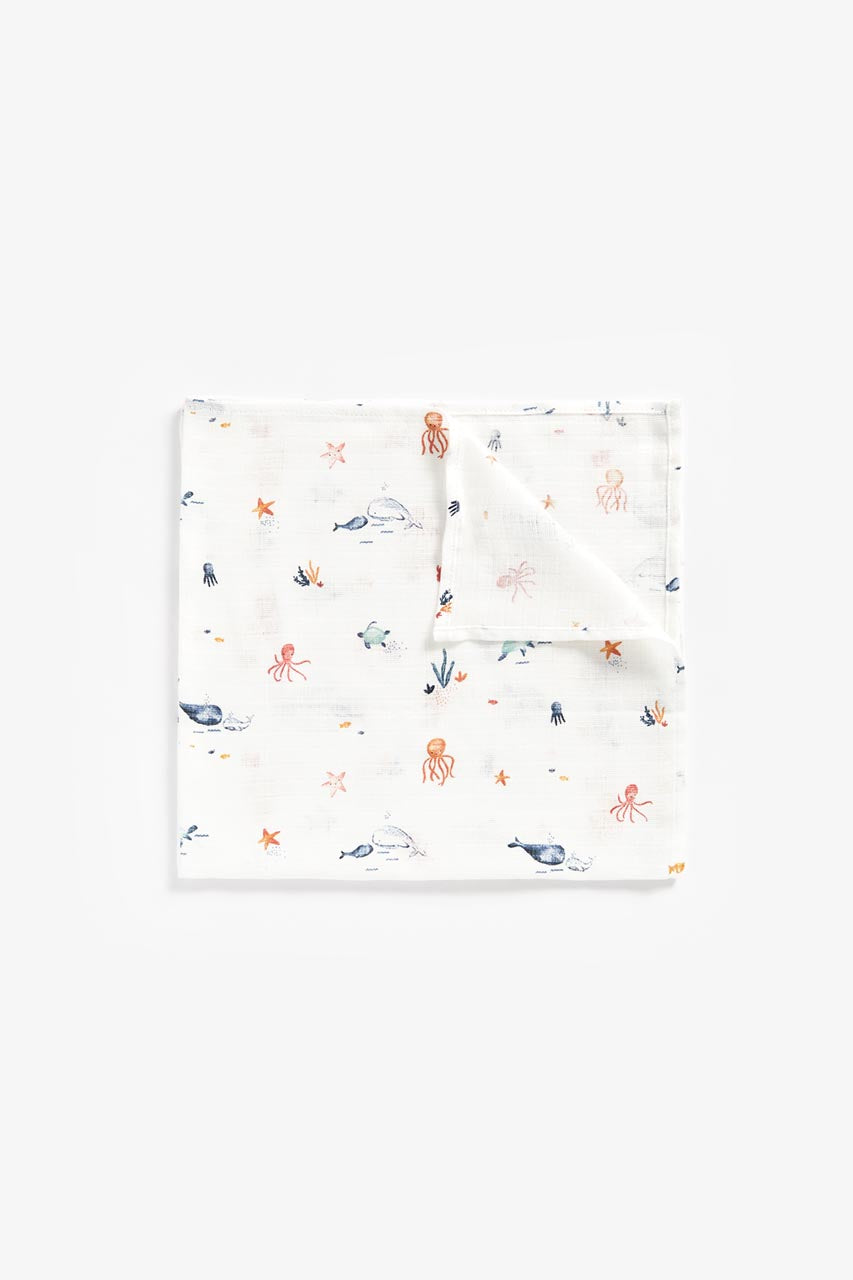 Mothercare You, Me and the Sea Muslin Cloths - 3 Pack