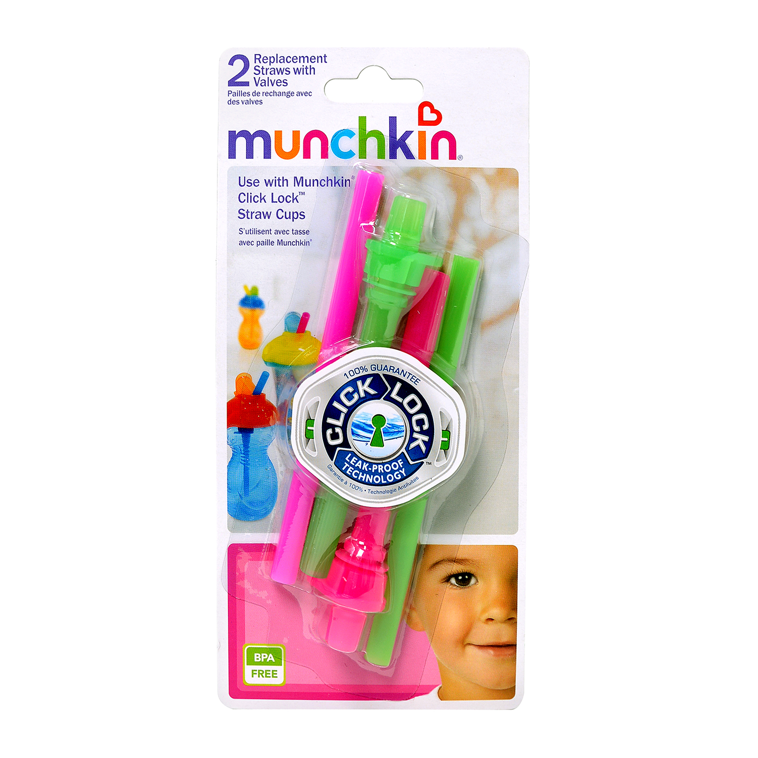 Munchkin Click Lock Replacement Straws with Valves