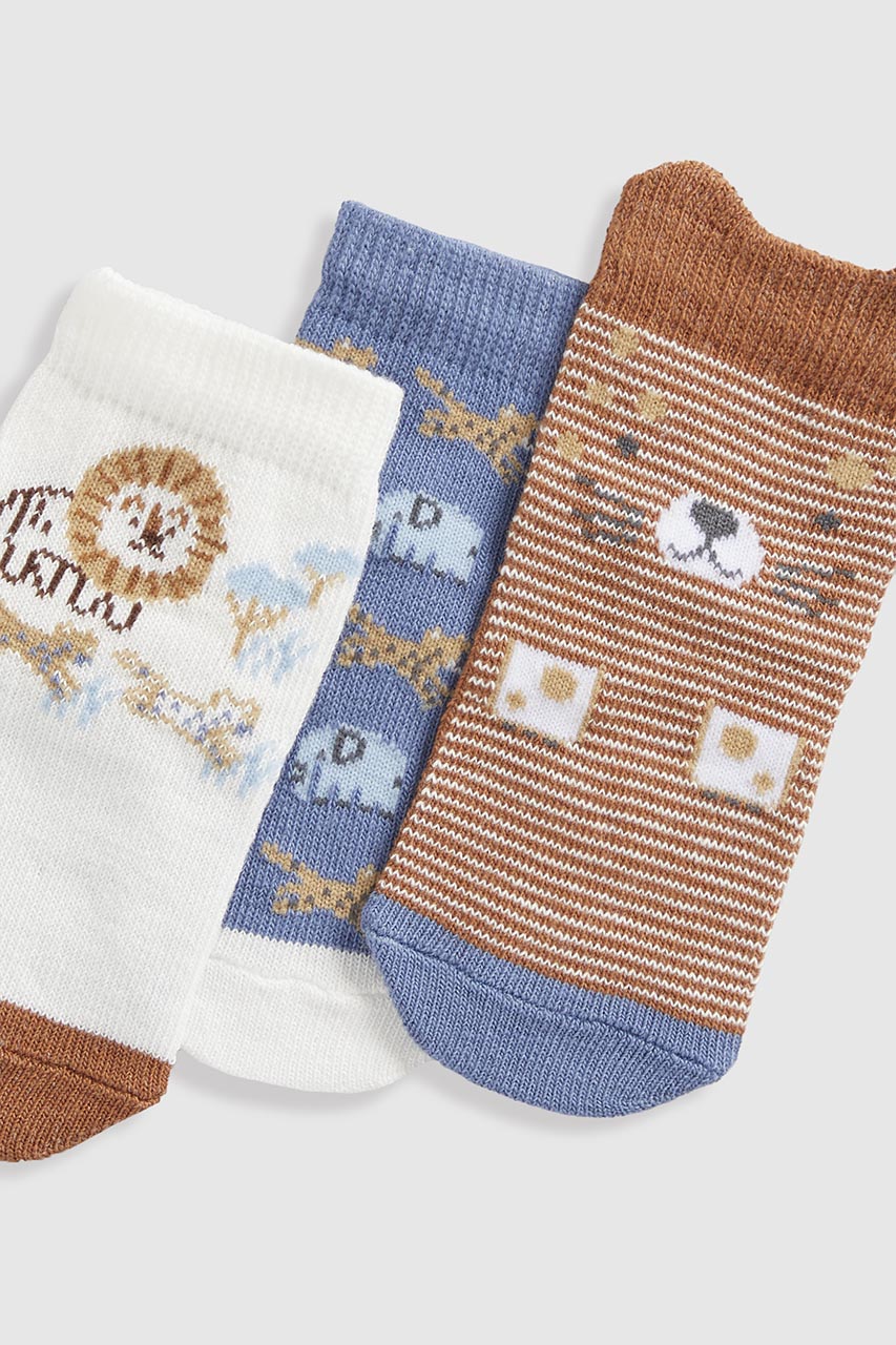 Safari Baby Socks - 3 Pack