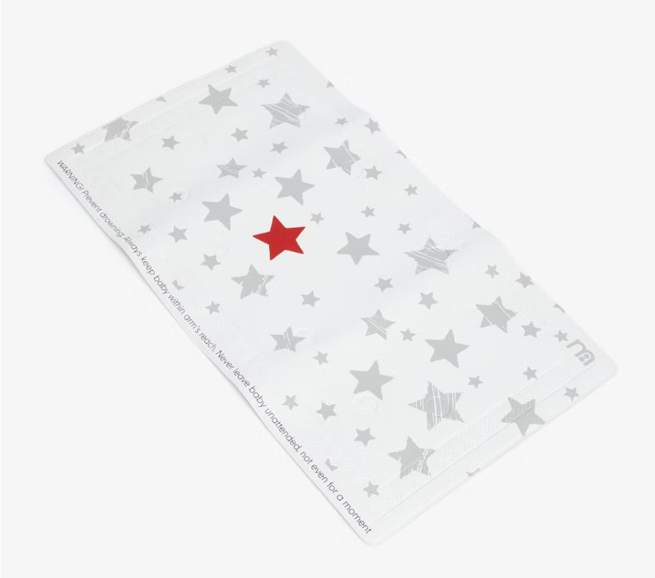 Mothercare Grey Star Non-Slip Bath Mat (with Heat Indicator)