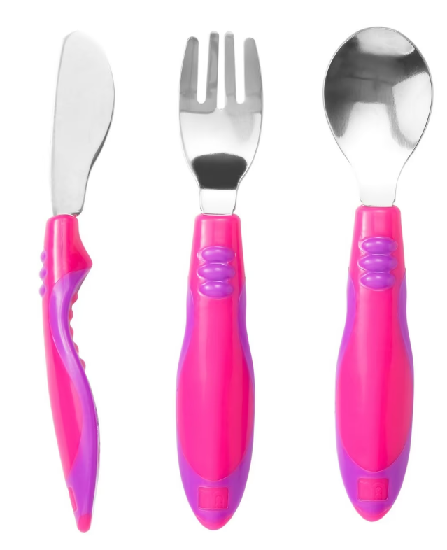 Mothercare Easy Grip Toddler Cutlery Set - 3 Pieces (Pink)