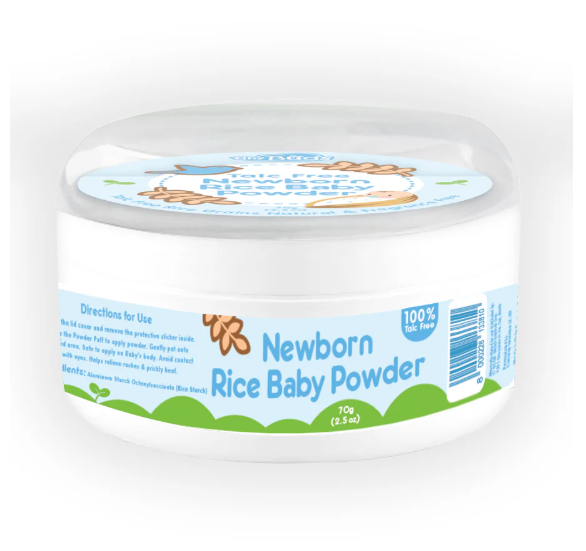 Tiny Buds Newborn Rice Baby Powder with Puff 70g