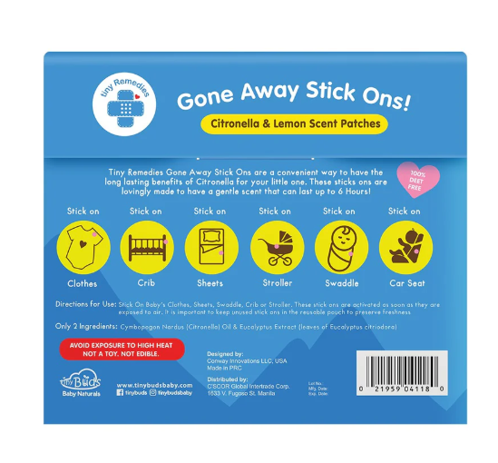 Tiny Buds Gone Away Stick Ons (12 Sticker)