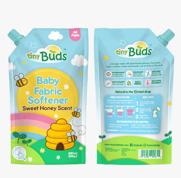 Tiny Buds Fabric Softener Sweet Honey Scent Refill  (850ML)