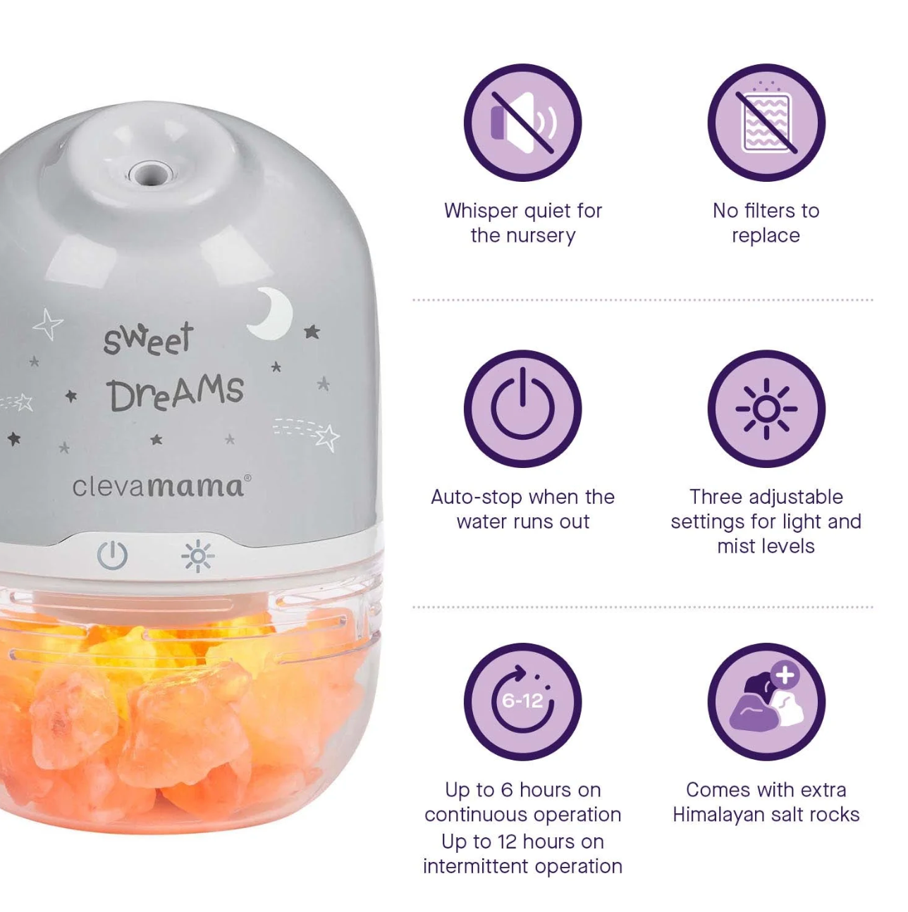 Clevamama ClevaPure™ Salt Lamp & Humidifier