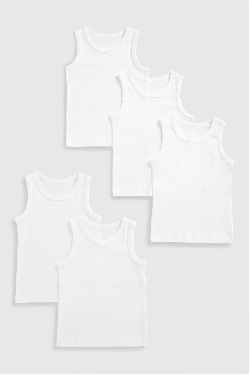 White Vests - 5 Pack