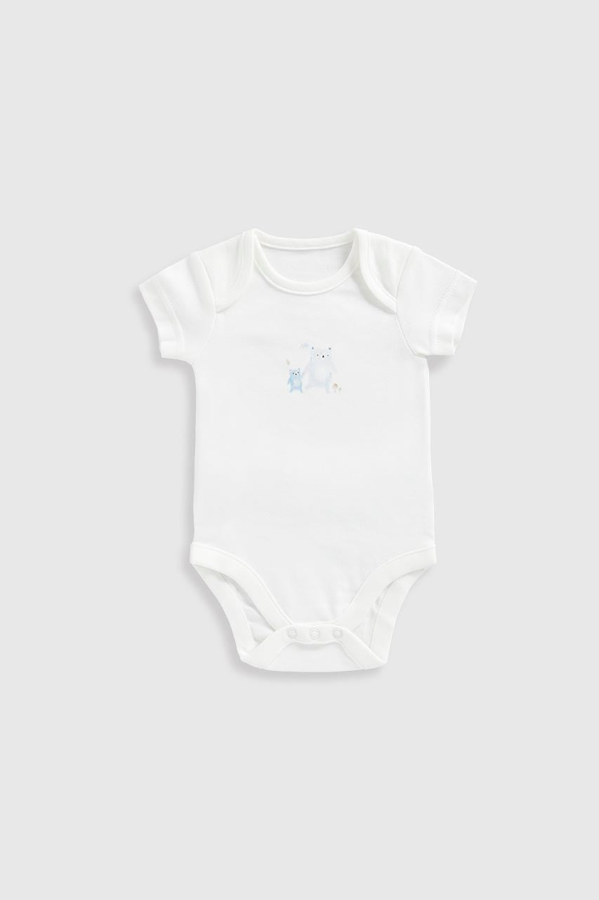 Woodland Short-Sleeved Baby Bodysuits - 5 Pack