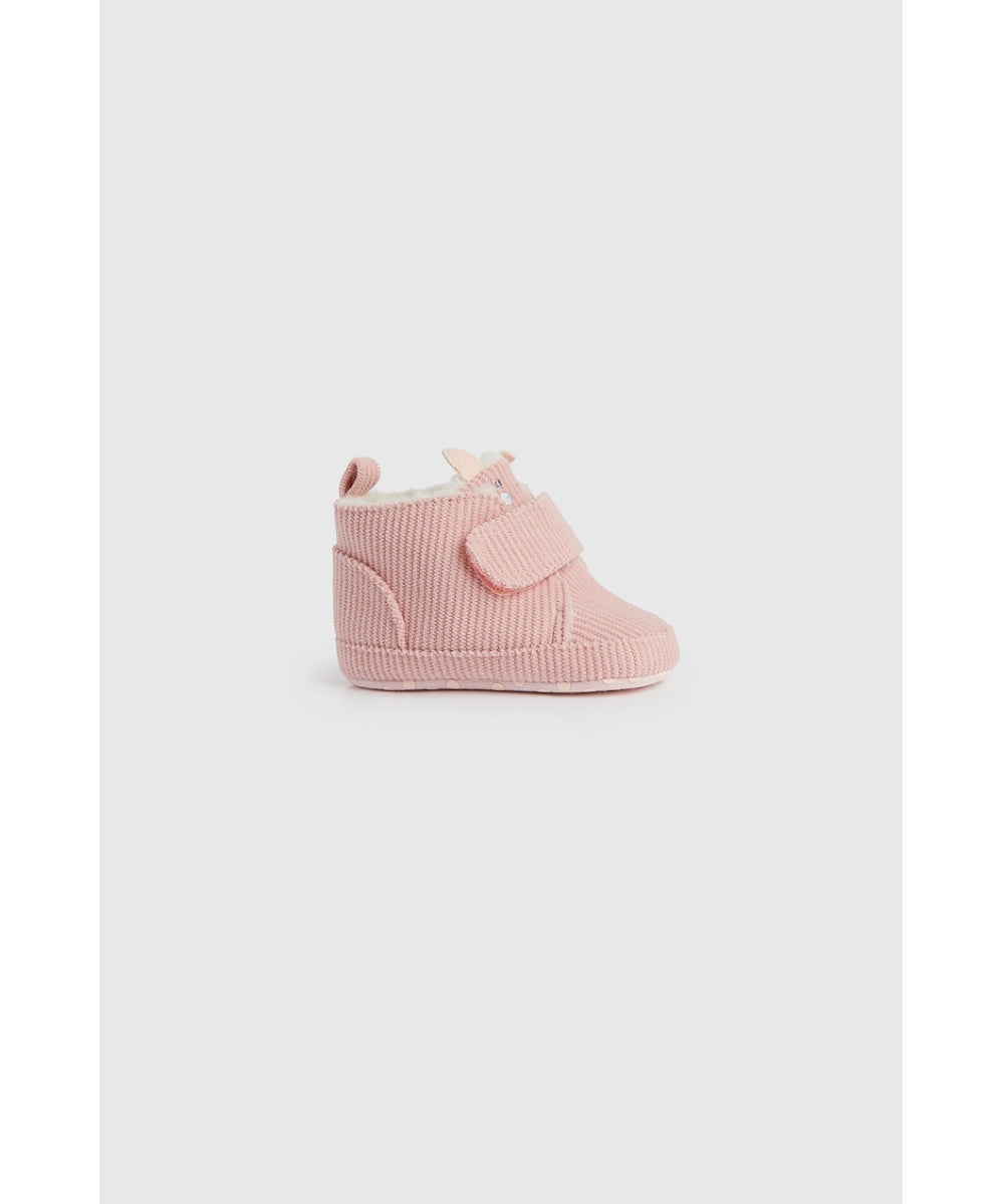Pink Bunny Pram Shoes