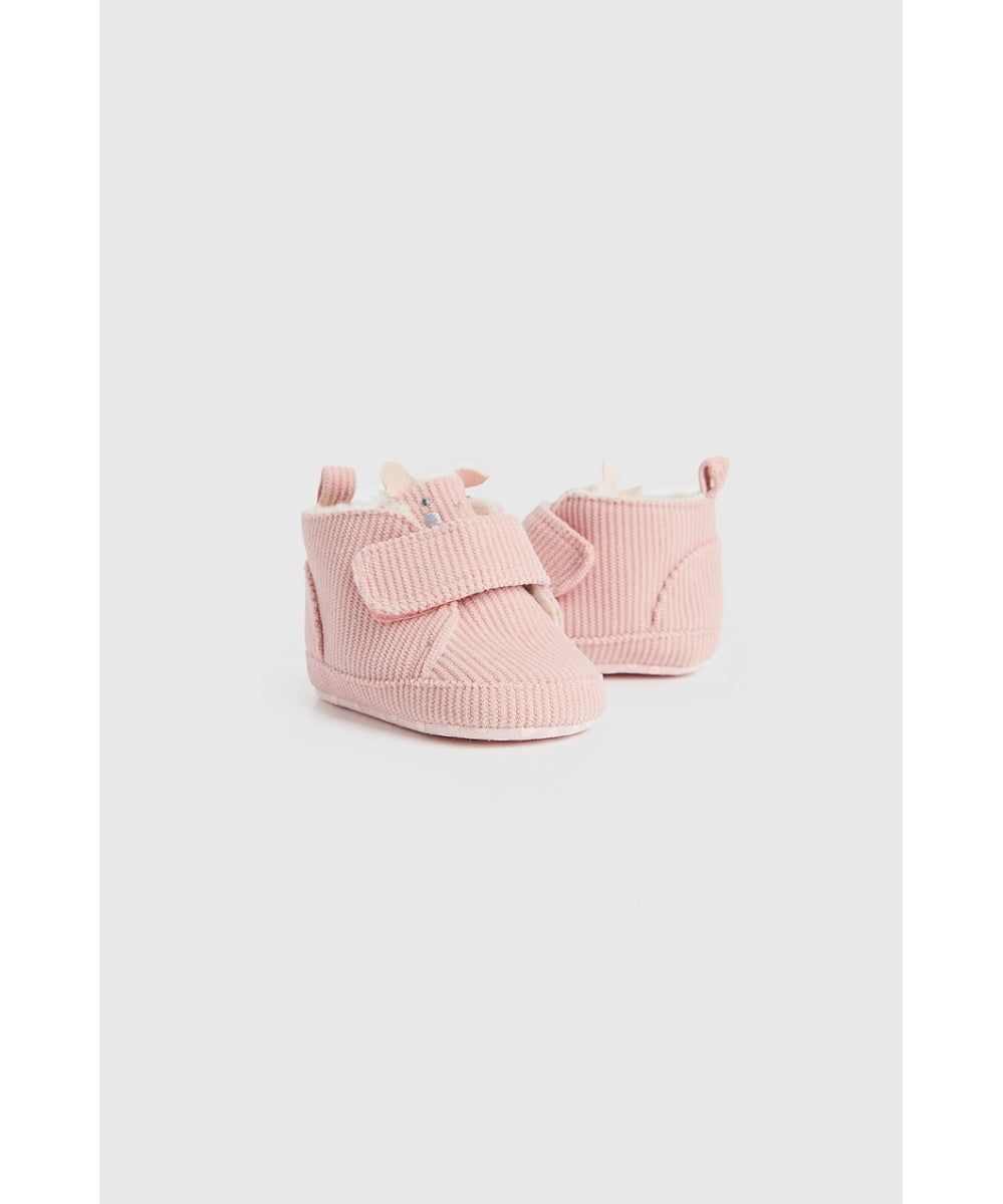 Pink Bunny Pram Shoes