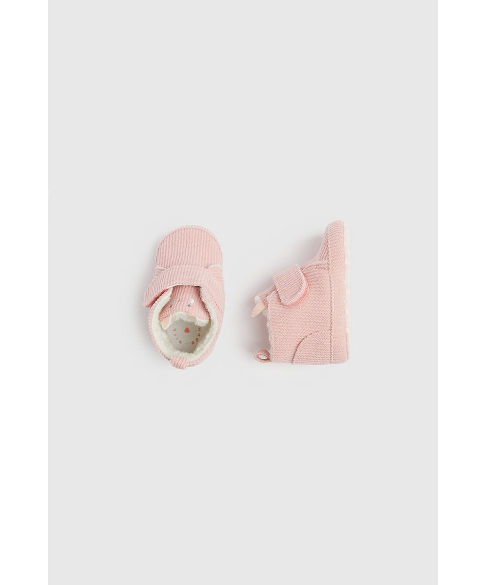 Pink Bunny Pram Shoes