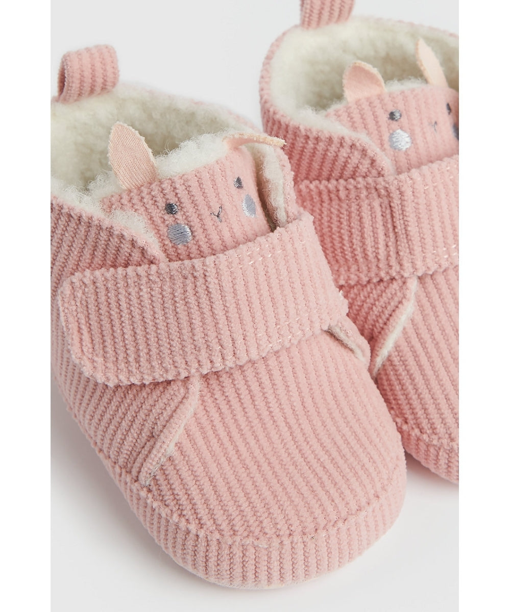 Pink Bunny Pram Shoes