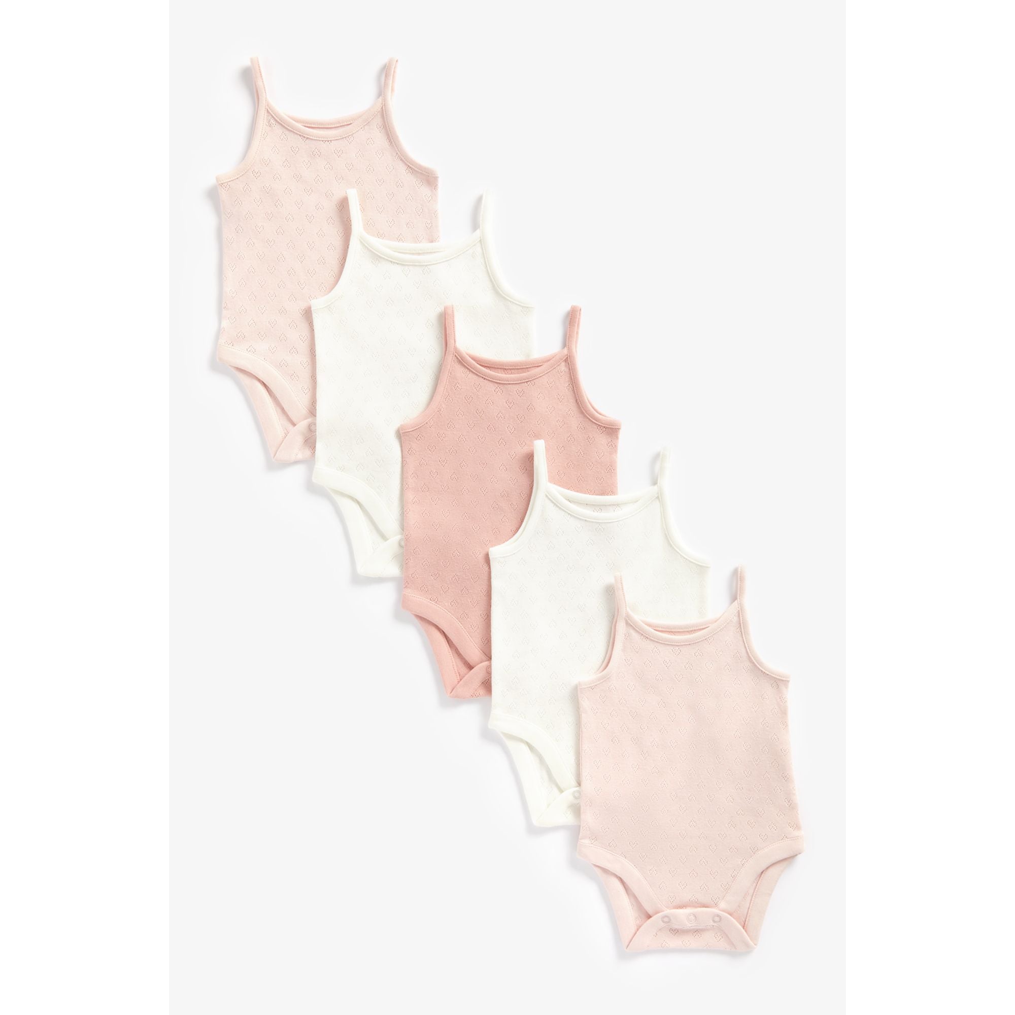 Mothercare Pointelle Cami Bodysuits - 5 Pack