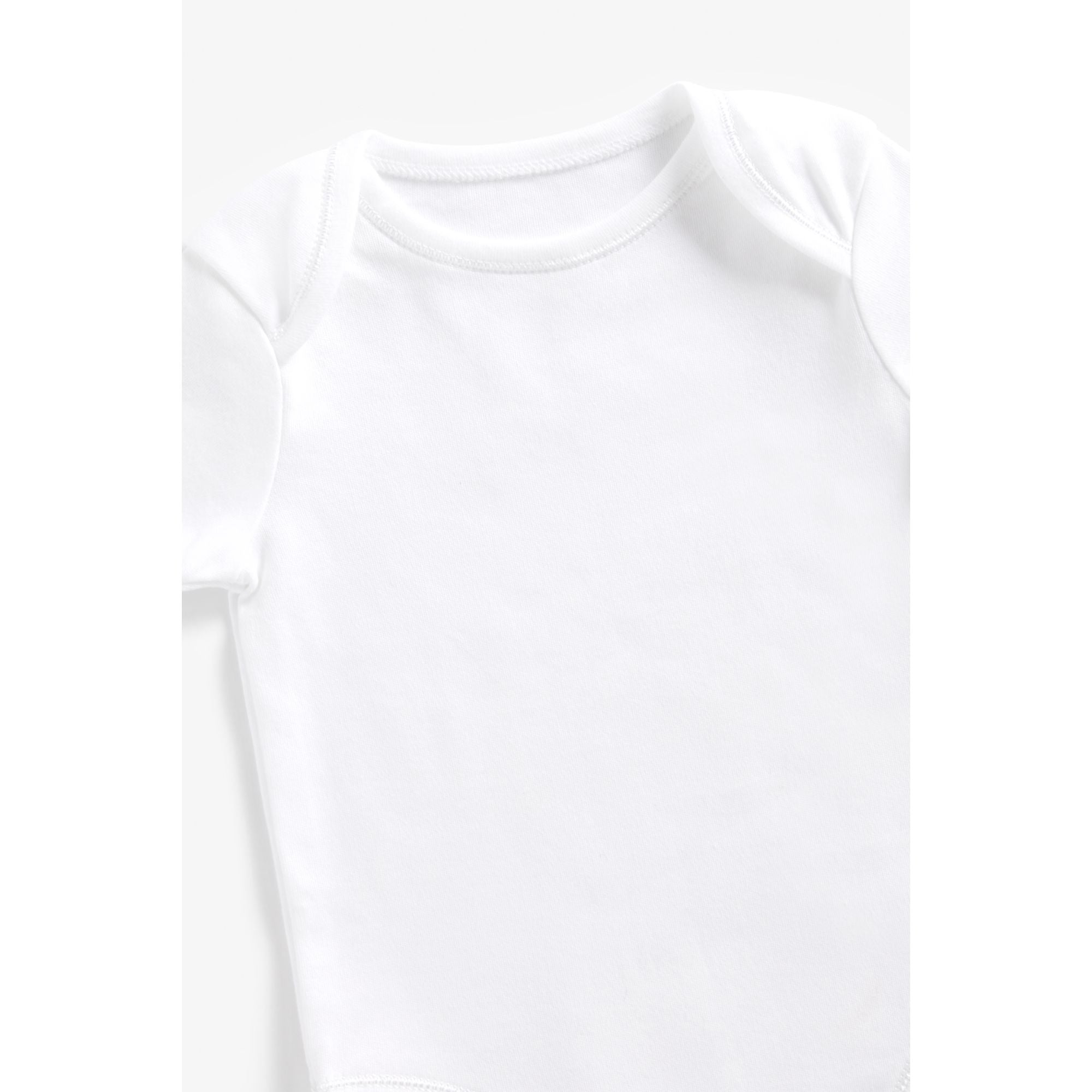 Mothercare White Short-Sleeved Bodysuits - 7 Pack