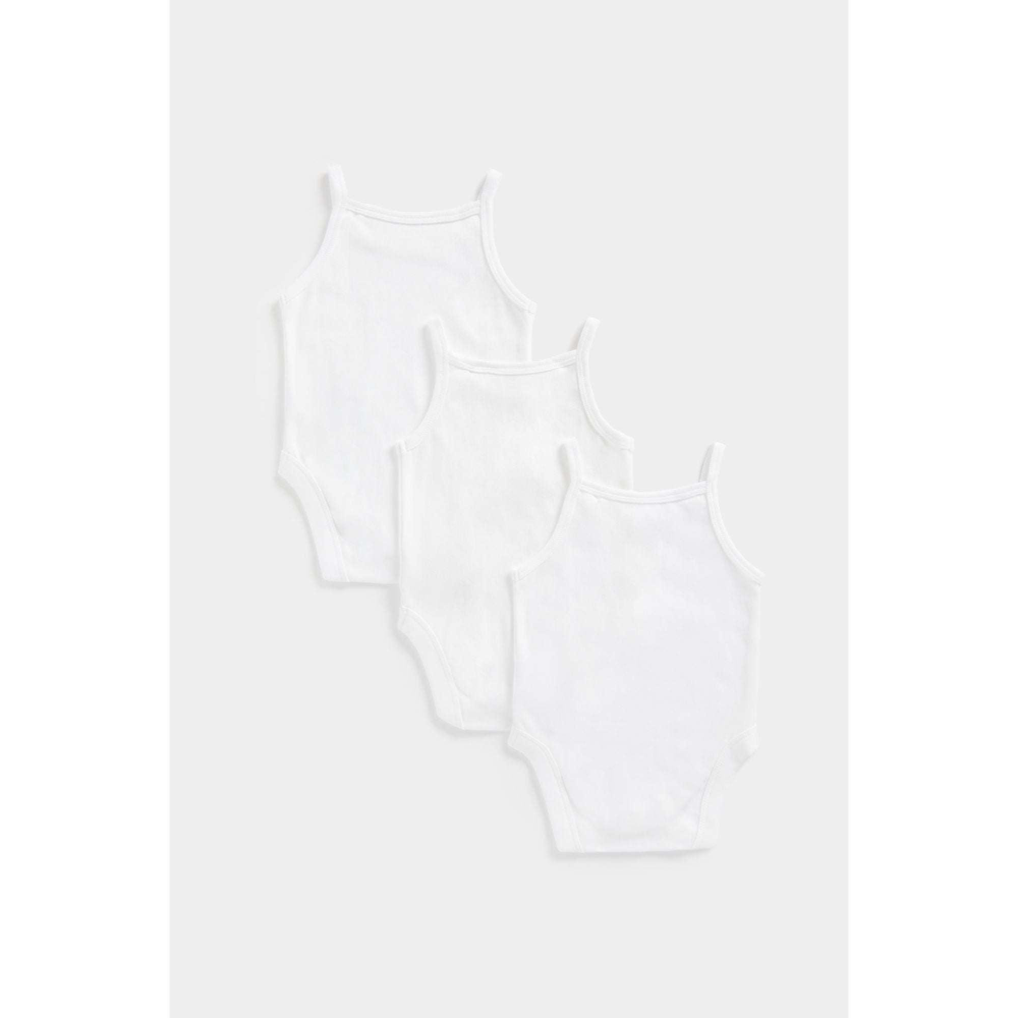 Mothercare White Cami Bodysuits - 3 Pack