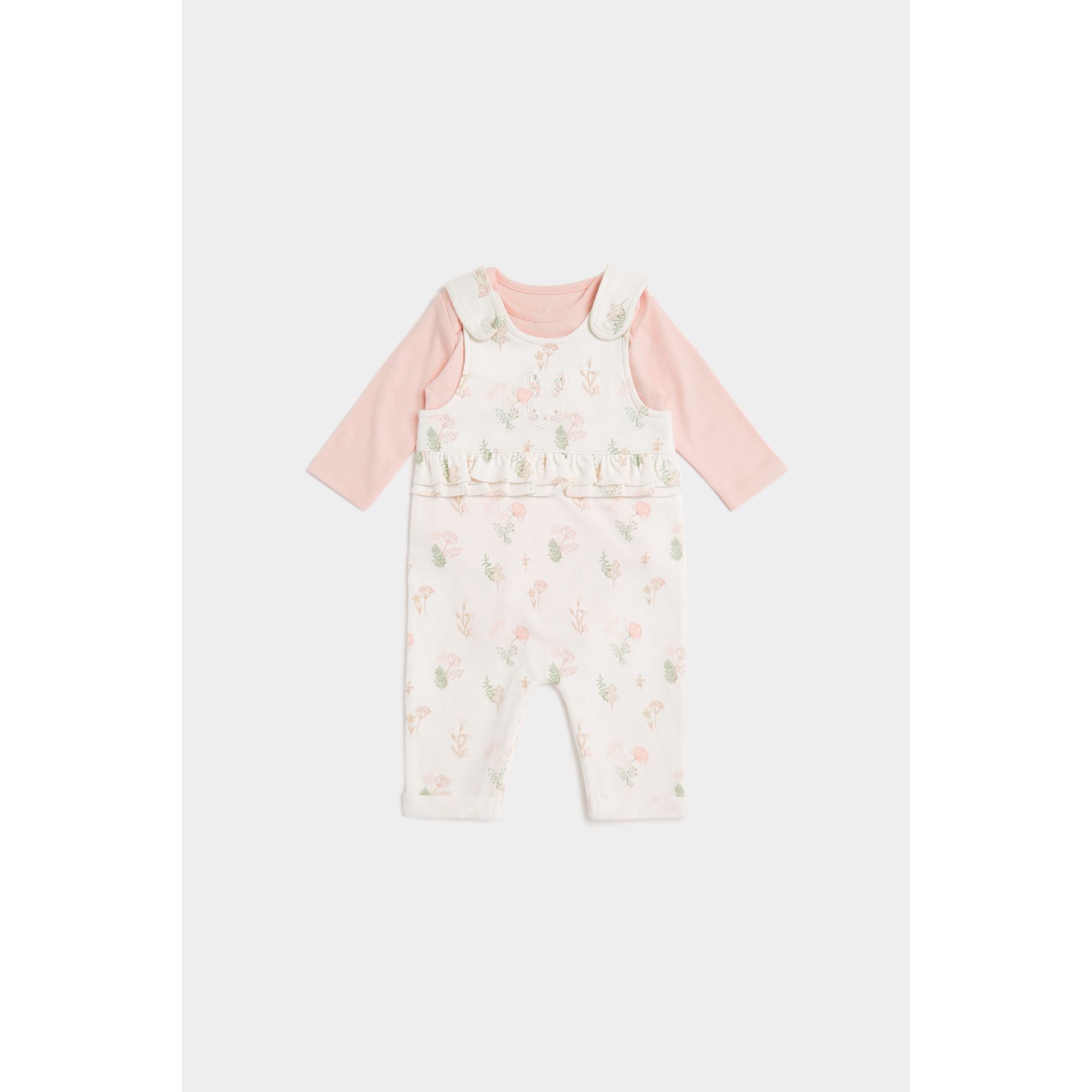 Mothercare Bunny Dungarees and Bodysuit Set