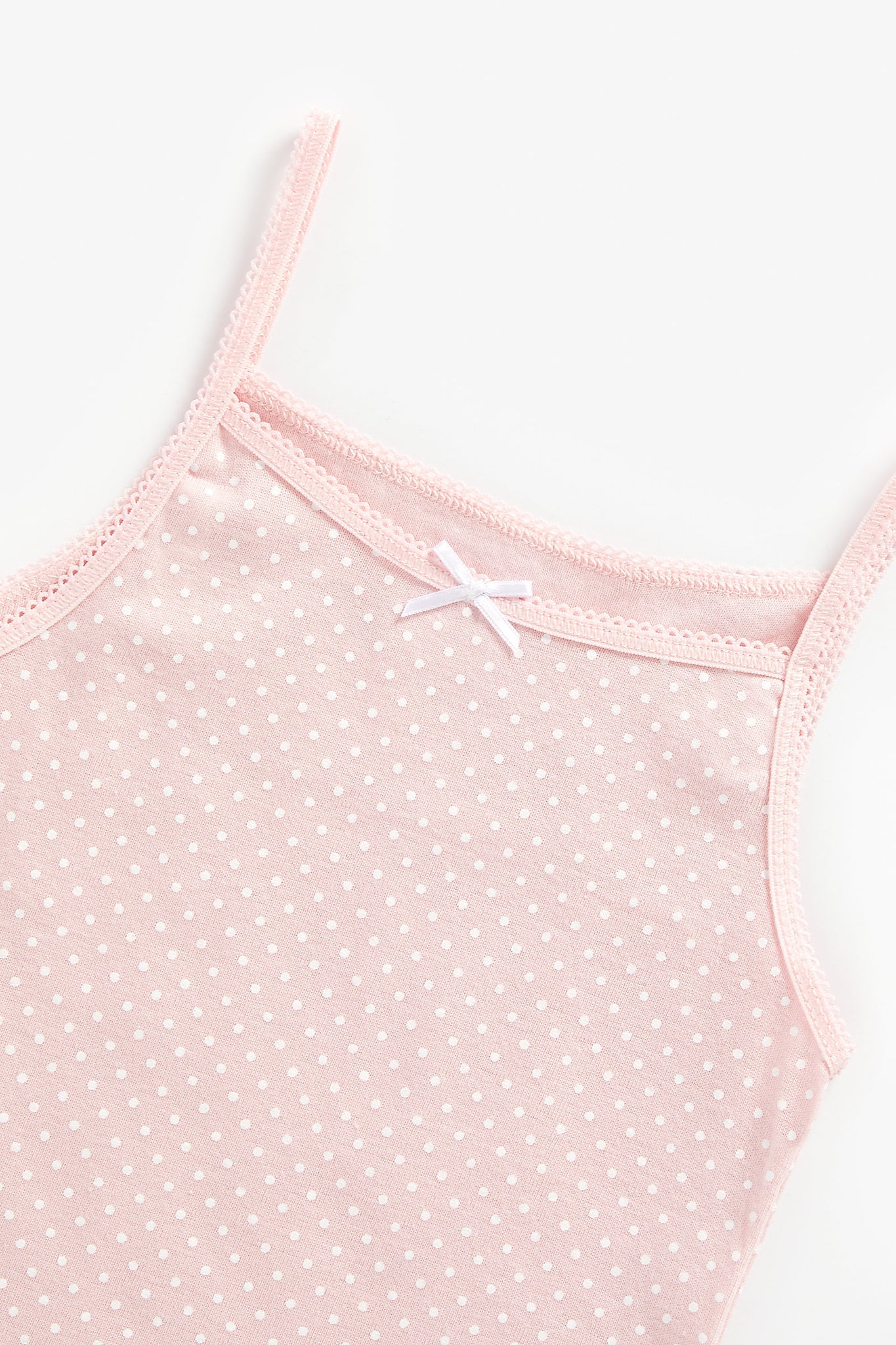 Mothercare Pink And White Cami Vests - 5 Pack